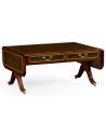 Coffee Tables Rectangular mahogany drop leaf coffee table
