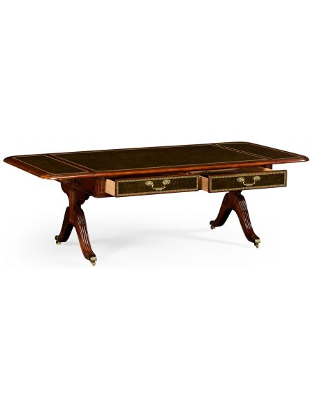 Coffee Tables Rectangular mahogany drop leaf coffee table
