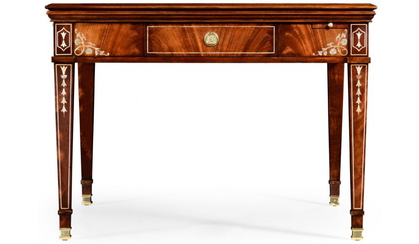 Game Card Tables & Game Chairs Game table in mahogany with mother of pearl inlay