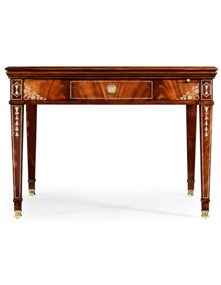 Game Card Tables & Game Chairs Game table in mahogany with mother of pearl inlay