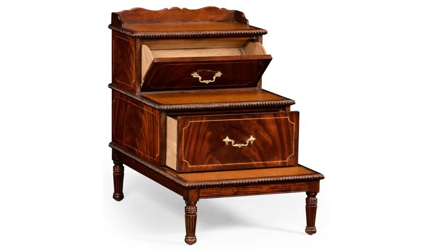 LUXURY BEDROOM FURNITURE Wooden Bed Steps in Regency Style