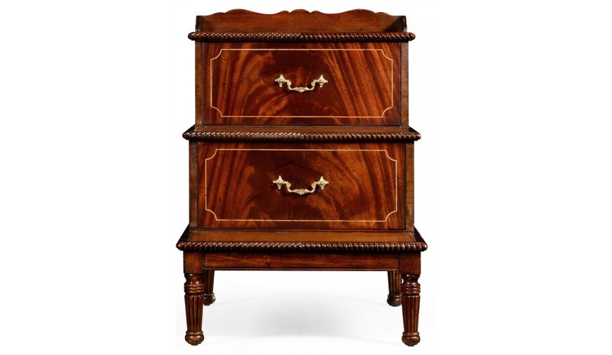 LUXURY BEDROOM FURNITURE Wooden Bed Steps in Regency Style