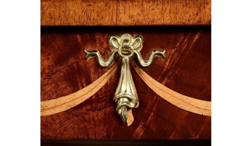 French Style Furniture Oval Shaped End Table with Drawer