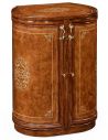 Round & Oval Side Tables Luxury locking jewelry armoire with floral mother of pearl marquetry.