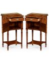Square & Rectangular Side Tables Regency Style Laurel Burr Veneered bedside Cabinets-31