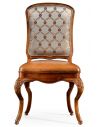 Dining Chairs Walnut Louis XV Style Side Chair With Curved Back-71