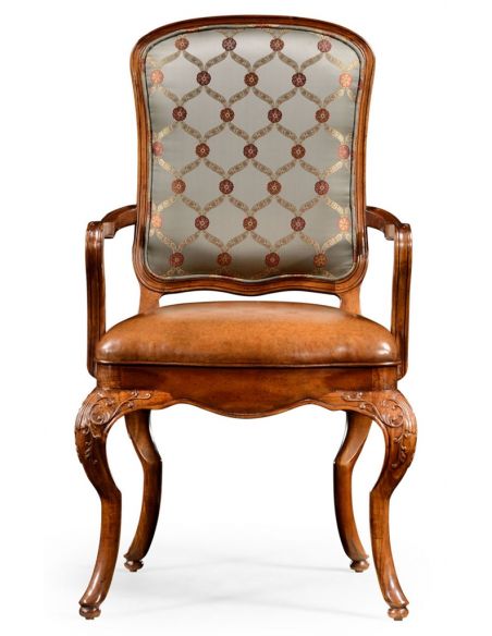 Dining Chairs Walnut Louis XV Style Side Chair-82