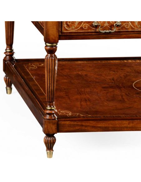 Coffee Tables Burr and mother of pearl inlaid rectangular coffee table