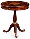 Round & Oval Side Tables Patterned Round Pedestal Table