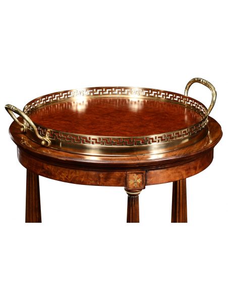 Decorative Accessories Round End Table with Tray