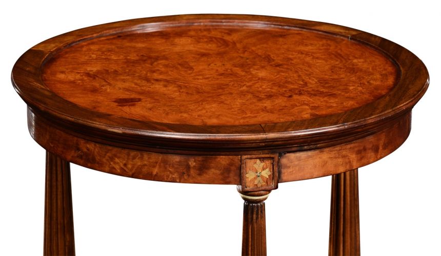 Decorative Accessories Round End Table with Tray