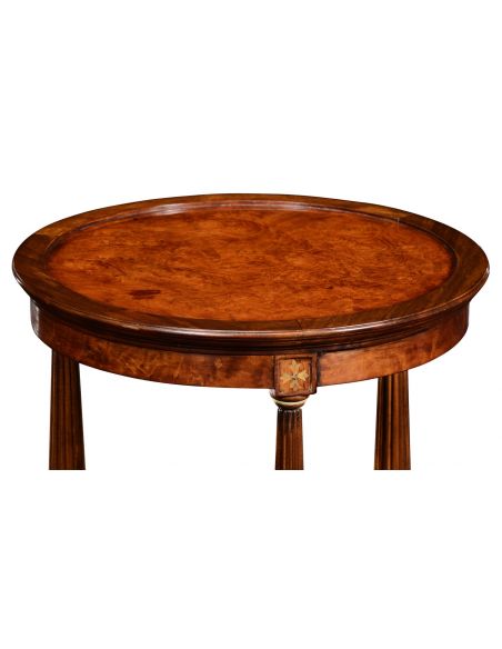 Decorative Accessories Round End Table with Tray