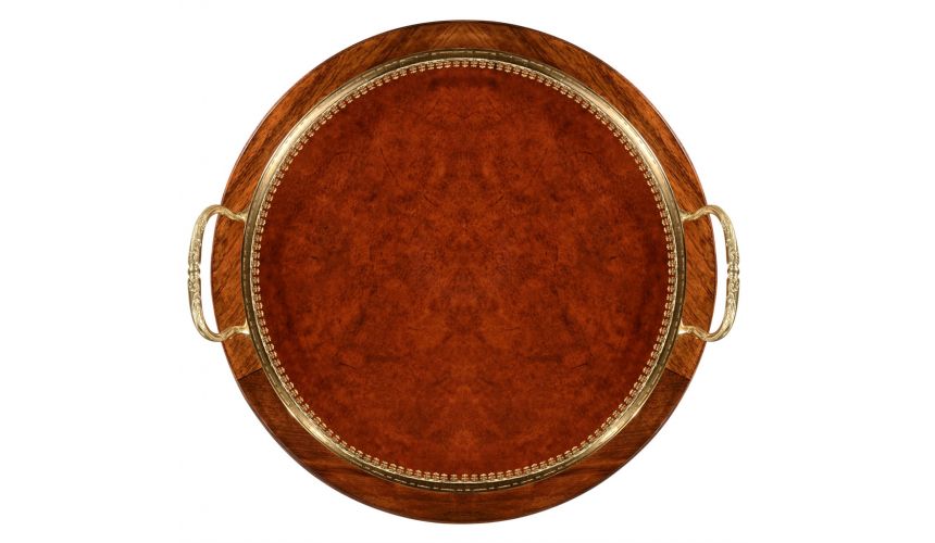 Decorative Accessories Round End Table with Tray