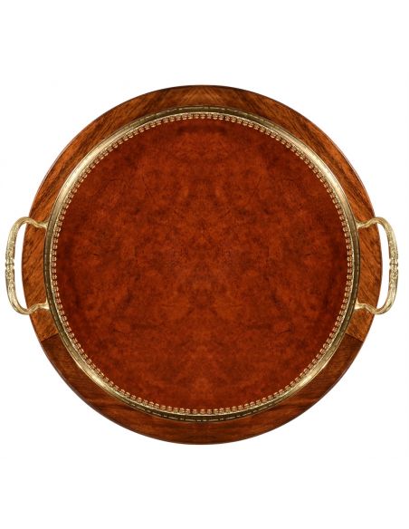 Decorative Accessories Round End Table with Tray