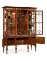 Breakfronts & China Cabinets Breakfront Display Cabinet with Adjustable Glass Shelves-15