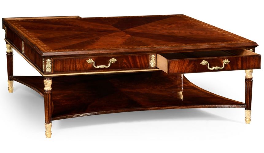 Coffee Tables Square coffee table in William IV style