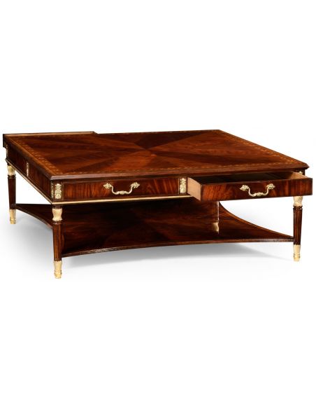 Coffee Tables Square coffee table in William IV style