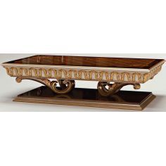Furniture Masterpieces Rectangular Coffee Table With Carved Gold Detailing