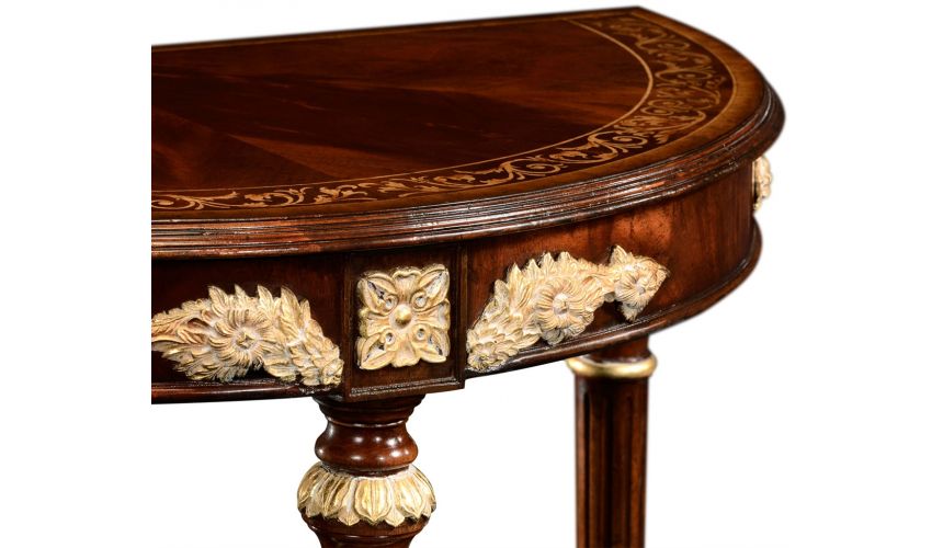 Napoleon III mahogany gilded console