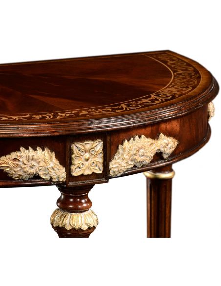 Napoleon III mahogany gilded console