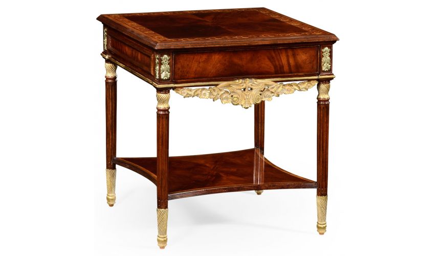 Square & Rectangular Side Tables Elegant Louis IV Style Side Table