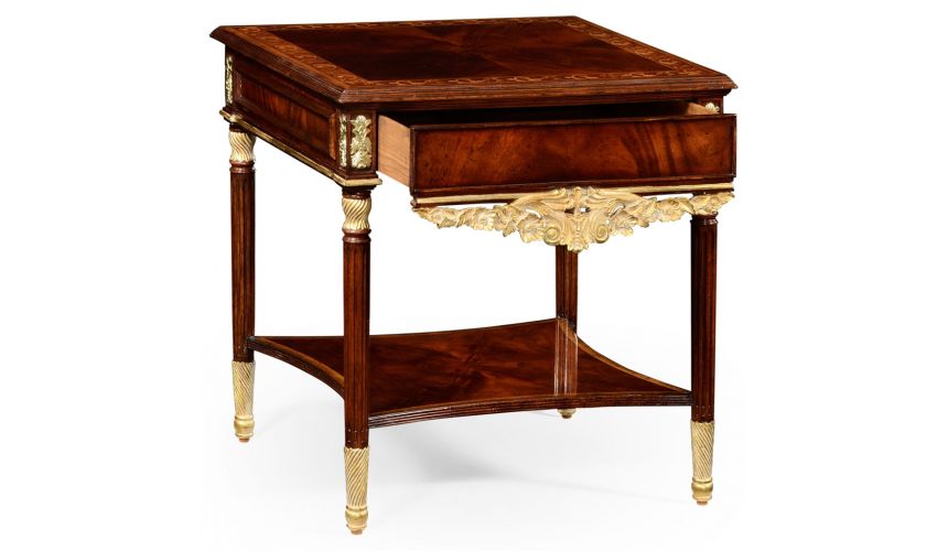 Square & Rectangular Side Tables Elegant Louis IV Style Side Table