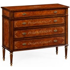 LUXURY BEDROOM FURNITURE 4 Drawer Chest with mother of pearl inlay