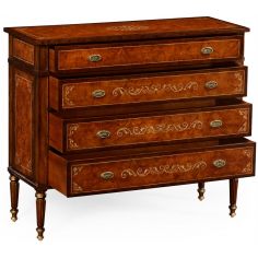 LUXURY BEDROOM FURNITURE 4 Drawer Chest with mother of pearl inlay 2