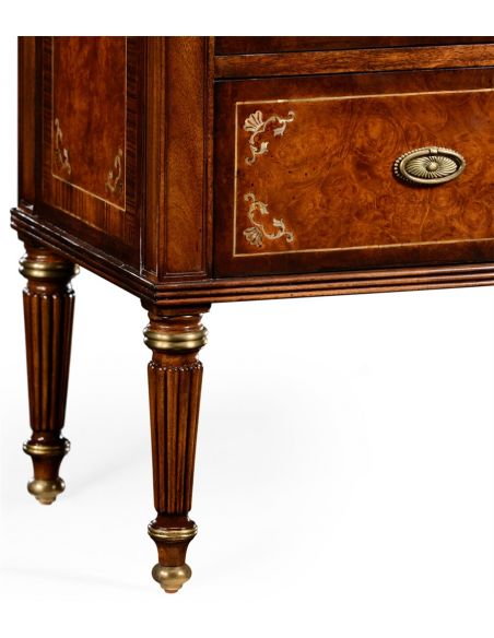 LUXURY BEDROOM FURNITURE 4 Drawer Chest with mother of pearl inlay