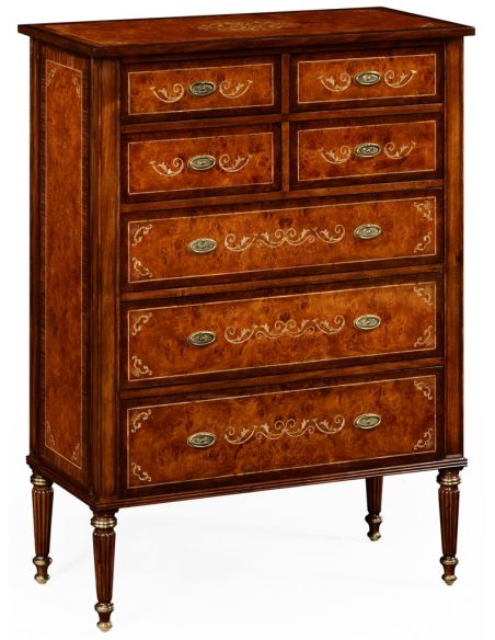 7 Drawer High dresser with Mother of Pearl Inlay