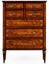 LUXURY BEDROOM FURNITURE 7 Drawer High dresser with Mother of Pearl Inlay