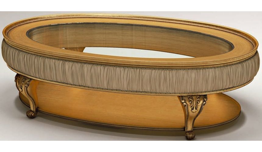 Furniture Masterpieces Oval Wooden Center Table
