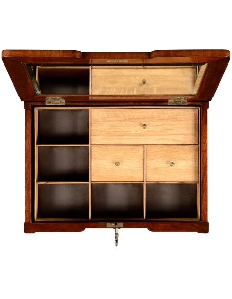 LUXURY BEDROOM FURNITURE Mahogany Jewelry Chest and Vanity