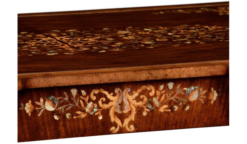 Executive Desks Elegant dressing table with mother of pearl and marquetry inlay