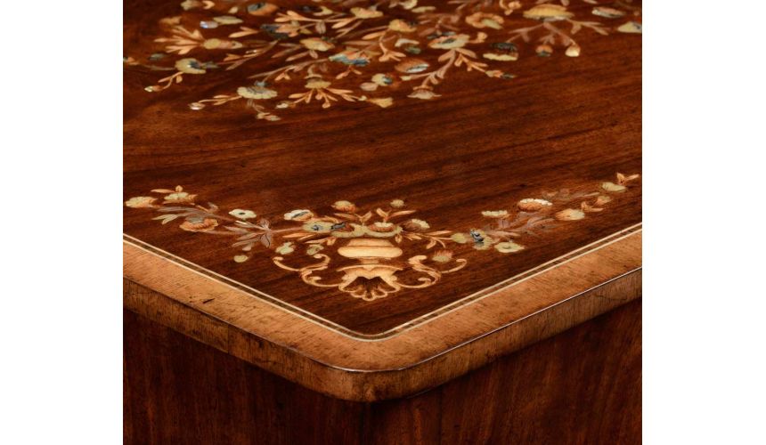 Executive Desks Elegant dressing table with mother of pearl and marquetry inlay
