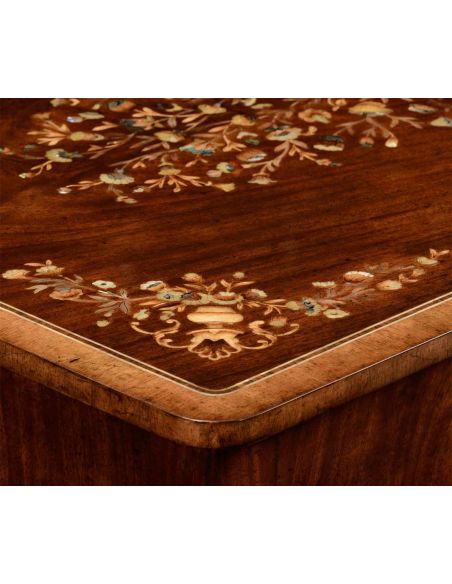 Executive Desks Elegant dressing table with mother of pearl and marquetry inlay