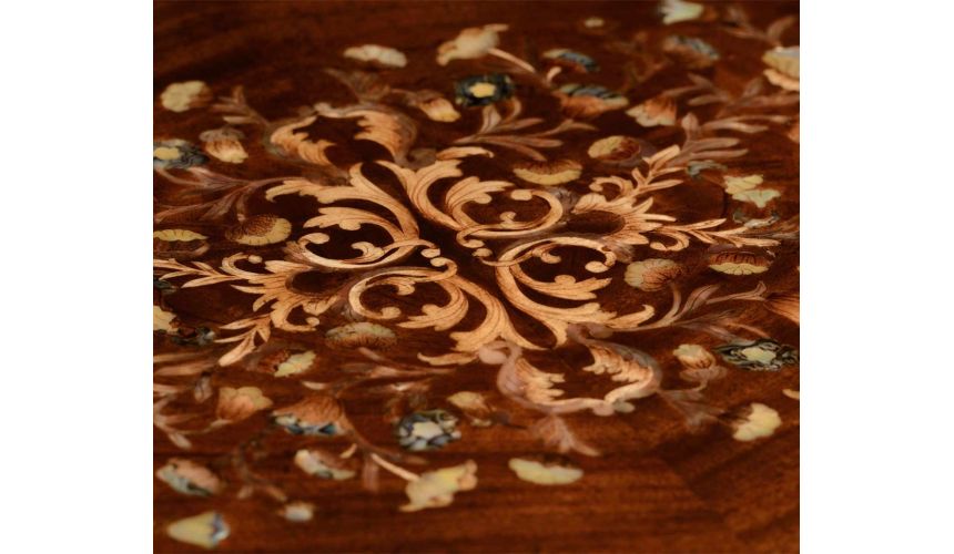Executive Desks Elegant dressing table with mother of pearl and marquetry inlay