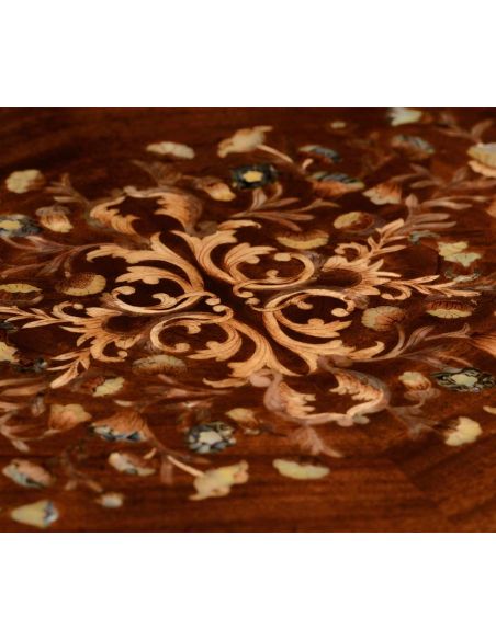 Executive Desks Elegant dressing table with mother of pearl and marquetry inlay