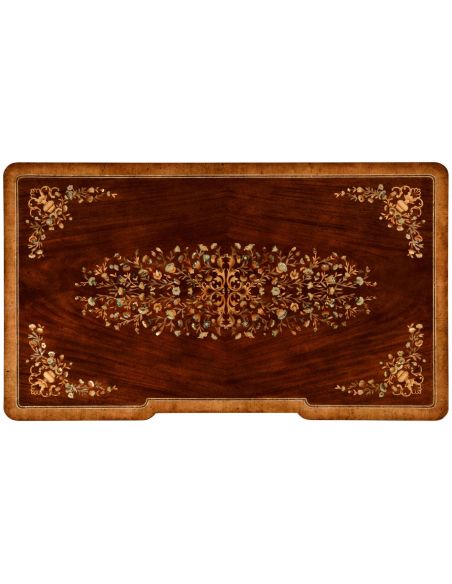 Executive Desks Elegant dressing table with mother of pearl and marquetry inlay