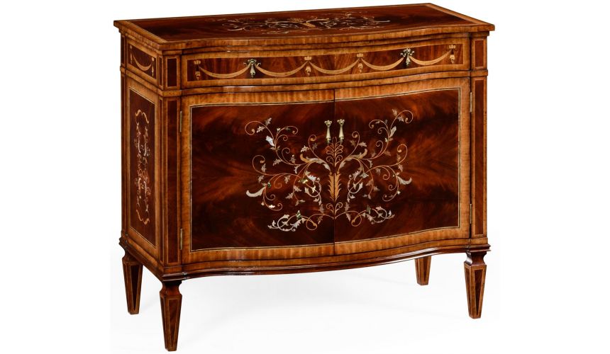 Mahogany side cabinet with beautiful inlay