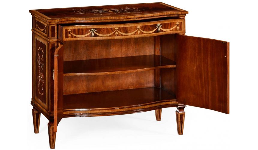 Mahogany side cabinet with beautiful inlay