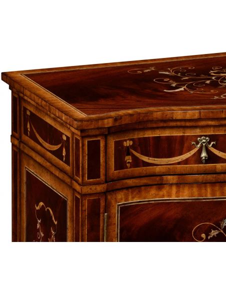 Mahogany side cabinet with beautiful inlay