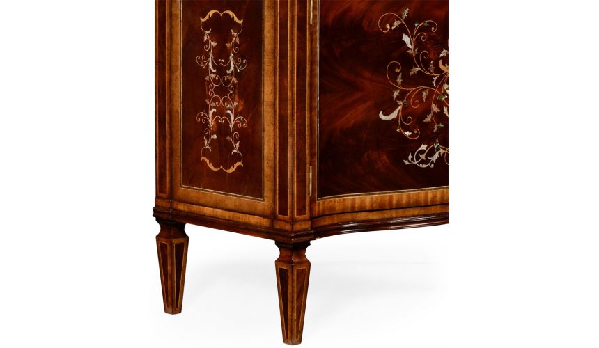 Mahogany side cabinet with beautiful inlay