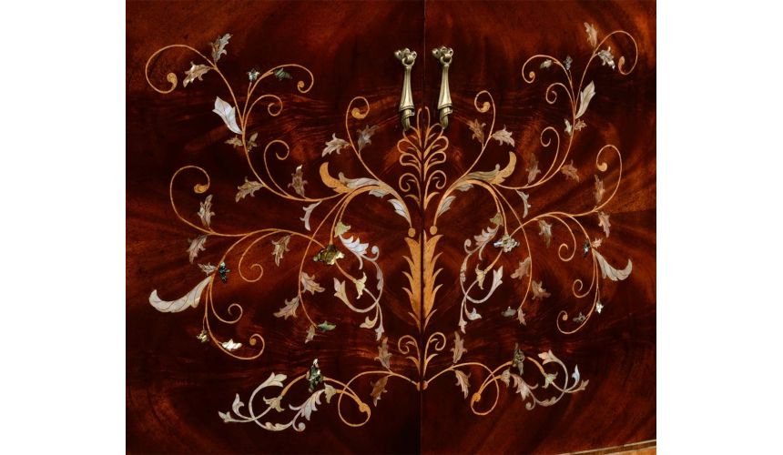 Mahogany side cabinet with beautiful inlay