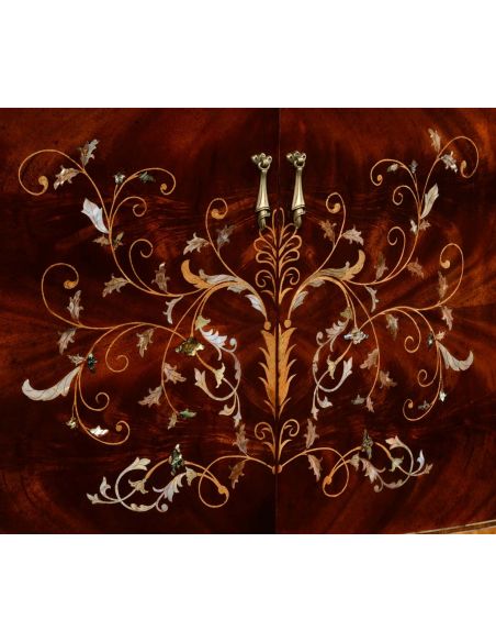 Mahogany side cabinet with beautiful inlay