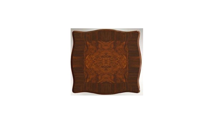 Furniture Masterpieces Square End Table W/ Curved Apron