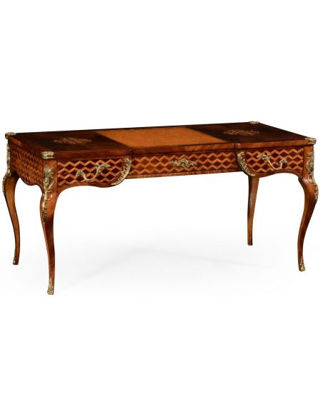 Mahogany desk with mother of pearl inlay