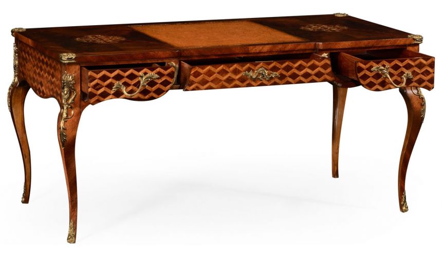 Executive Desks Mahogany desk with mother of pearl inlay