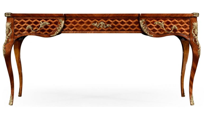 Executive Desks Mahogany desk with mother of pearl inlay