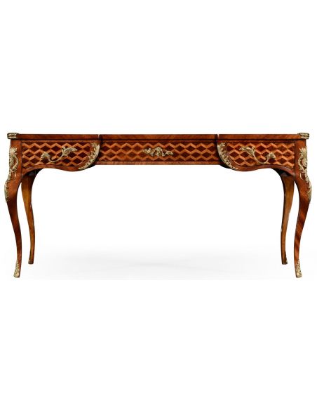 Executive Desks Mahogany desk with mother of pearl inlay